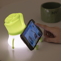 Cadeau créatif en stock, lampe de nuit à claquements de poireaux, mini veilleuse LED rechargeable en silicone au toucher doux avec port USB pour chambre à coucher