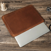 Minimaliste 16 pouces MacBook Pro pochette pour ordinateur portable Durable Crazy Horse housse en cuir Logo personnalisable Portable cahier de protection
