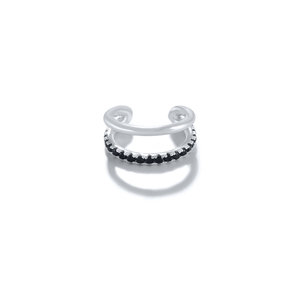 Pendientes de Plata de Ley S925 de Doble Capa con Incrustaciones de Diamantes, Diseño Creativo y Moderno, Estilo Ear Cuff, Tendencia 2023 - Product Image 6