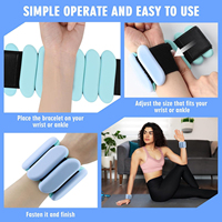 Poids de poignet et de cheville pour femme, réglables, lot de 2 (1 lb chacun), pour la marche, le yoga, le Pilates, l'entraînement des bras et des jambes à la salle de sport
