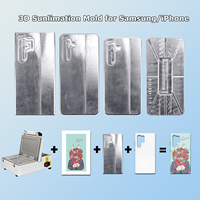 Moule de sublimation 3D 2-en-1 pour coque de téléphone iPhone/Samsung S26 S25 S24, moule en aluminium pour transfert thermique de coque arrière de téléphone portable, gabarits métalliques