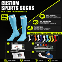Chaussettes de sport antidérapantes en tricot fin pour l'été, anti-bactériennes, avec revers et semelle personnalisés, hauteur genou, échantillons gratuits, vente en gros