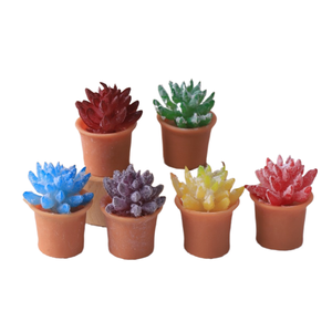 Cactus artificial en maceta, colorido y lindo, simulación de planta verde, decoración de micropaisaje, hecho a mano. - Product Image 3