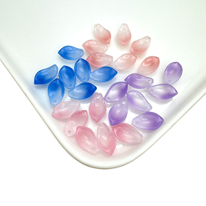 Qixian tchèque glaçure jade pétales à la main bricolage épingle à cheveux perlé matériel clip couronne étape secouant interdit a - Product Image 1