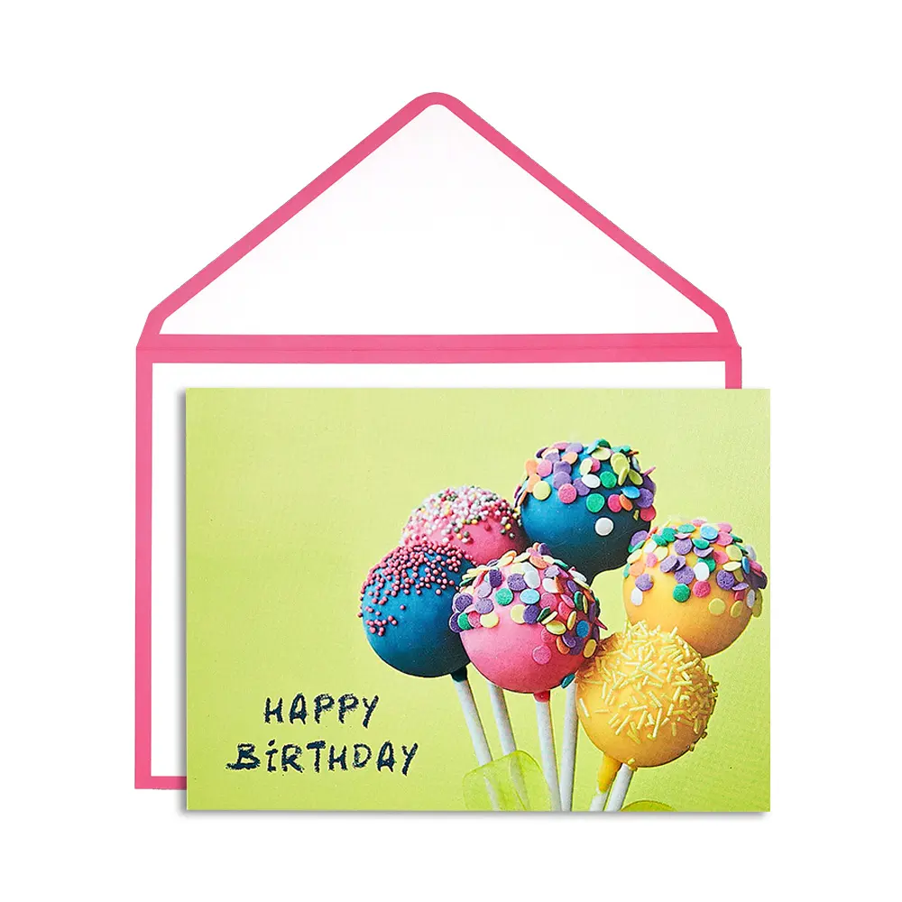 Custom Printing Tarjetas De Felicitacin Cumpleanos Sweets Fragrance Happy Birthday Greeting Cards