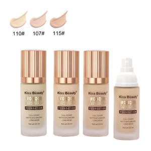 Base de Maquillaje Mate de Cobertura Total Kiss Beauty de 50 ml, Resistente al Agua, Venta al por Mayor, Logotipo Personalizado, Marca Privada, Base de Maquillaje para Piel de Mujer Negra - Product Image 5