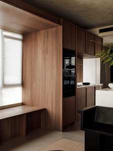 Modular Wooden Smart <b>Kitchen</b> Pantry Cabinet <b>Storage</b> Modern <b>Kitchen</b> <b>Island</b> Table <b>with</b> Seating Latest Design New Home Furniture - Product Image 2