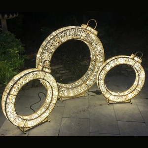 Anillo de Luces LED <span class=keywords><strong>Comercial</strong></span> IP65 con Motivo Navideño, Bola de Luz 3D, Anillo de Luces para Paisajes Exteriores, Centros Comerciales, Decoración Navideña - Product Image 4