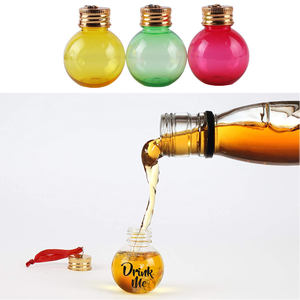 Bouteille scellée transparente <span class=keywords><strong>de</strong></span> 50 ml, ornements suspendus remplis d'alcool, boules <span class=keywords><strong>de</strong></span> Noël <span class=keywords><strong>en</strong></span> <span class=keywords><strong>plastique</strong></span> PET pour arbre - Product Image 4
