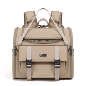 Mochila transportadora para mascotas Baolujie, color gris caqui, 7500 ml, bolsa de viaje expandible para gatos - Product Image 5