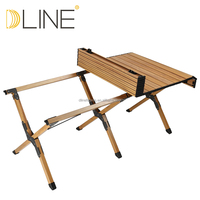 Table pliante en bois massif, dispositif portable, pour le pique-nique, le barbecue, le camping, auto-conduite