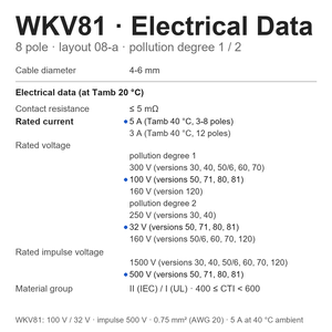Conector Circular M16 de 8 Pines <span class=keywords><strong>WKV</strong></span> 81 (100V) Hembra con Terminales de Soldadura IP40, Conector de Aviación Redondo, Disponible en Stock, Fábrica China - Product Image 5