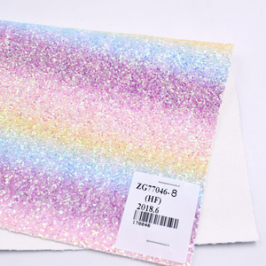 Hot Selling Chunky PU <strong>Glitter</strong> Leather Rainbow Color <strong>for</strong> <strong>Women</strong> Handbag <strong>Shoes</strong> - Product Image 4