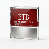 Étui de protection ETB 8+5mm pour vitrine transparente en acrylique écologique, fermeture magnétique, protection UV, empilable, Elite