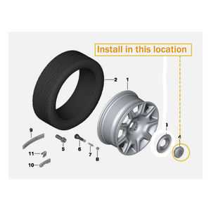 Хромированная накладка на центральную часть диска для Rolls-Royce Ghost WRAITH DAWN 36136773460 - Product Image 4