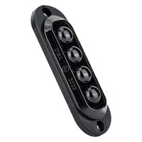Feux latéraux à lentille 4LED Black Hawk Series E8 pour camion de classe 8, 12-24V, feux de remorque BESTOEM modèle BST-4SMD, compatible avec MK-020