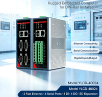 Ordinateur industriel embarqué compact Intel I3 en aluminium, monté sur panneau ou rail DIN, sans ventilateur, haute stabilité, en stock