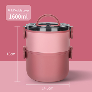 Hot seller Amazon manufacturer stainless steel insulated lunch box monolayer custom-made double layer children - Product Image 6