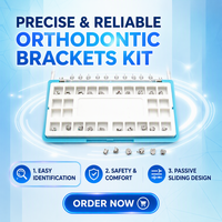 ROTH/MBT 0.022 métal manuel dentaire orthodontique auto-ligature supports accolades ensemble 20 pièces/boîte