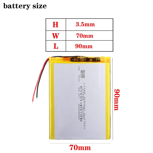 357090 3.7V 4000mAh PDA Lithium Polymer Battery Board Tablet Wi-Fi Smart Home System Compatible Pouch Lithium Ion Battery