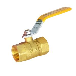 China Fabricante OEM 1/2 "Foraged Latão Válvula De Esfera De Gás com Alavanca Amarela Handle NPT/BSP Rosca Pneumática De Potência para Medidor De Gás - Product Image 1