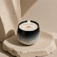 Bougie parfumée en cire de soja naturelle à gradient, avec logo personnalisé, décoration d'intérieur, parfum longue durée, en céramique
