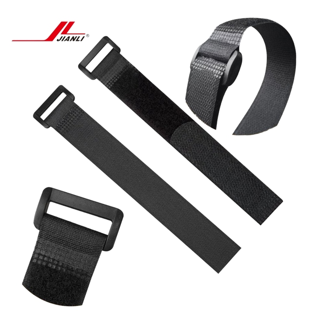 High Quality Eco-Friendly Reusable Hook and Loop Cable Strap with Plastic Buckle for Yoga Mat Storage and Outdoor Organization