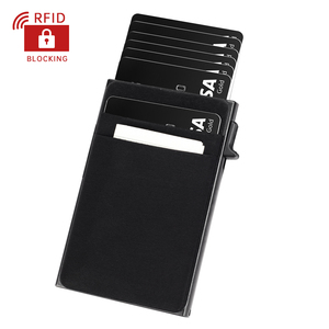 Top Seller Men Aluminum Metal Slim Minimalist Slim Credit Card Holder Front Pocket Automatic Pop Up Wallet For Gifts