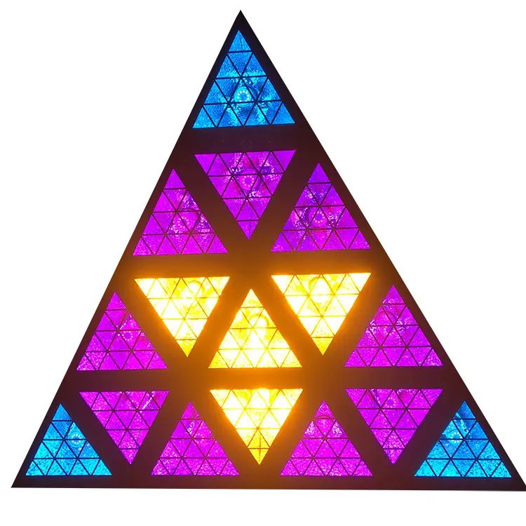 Disco Dj Party Stage Lighting Dmx Rgbw Led Blinder Triangle Led Matrix 16x30W 576*0.3W RGB Background Triangel Effect Light