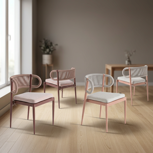 Modern Woven Rope <b>Foam</b> Cushioned Comfortable Garden Chair Armchair Outdoor Patio <b>Seating</b> - Product Image 2