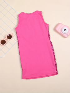 OEM ODM en stock, robe scintillante sans manches pour occasions spéciales, cosplay, <span class=keywords><strong>chanteuse</strong></span>, concours de beauté, 3-14 ans, un cadeau glamour et élégant - Product Image 2