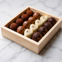 Boîtes d'emballage en bois pour chocolats, économiques, avec couvercle et marteau