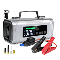 Démarreur de saut avec gonfleur Portable 6 en 1 alimentation de secours compresseur d'air gonfleur de voiture avec surbrillance LED outils d'urgence