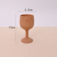 Original Source bois massif léger luxe rétro tasse en bois massif grande tasse à boire en bois massif
