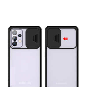 Fenêtre coulissante acrylique + coque de téléphone portable TPU conception de curseur lentille résistante aux rayures PC dur pour Samsung Galaxy <span class=keywords><strong>A12</strong></span> A32 <span class=keywords><strong>A52</strong></span> - Product Image 5