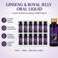 Ginseng Royal Jelly, complément alimentaire liquide naturel à base de plantes pour l'énergie, la vitalité et le soutien immunitaire pour adultes, hommes et femmes