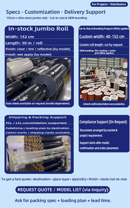 <span class=keywords><strong>Film</strong></span> isolant thermique pour fenêtres en verre Économie d'énergie pour les bâtiments commerciaux - Product Image 3