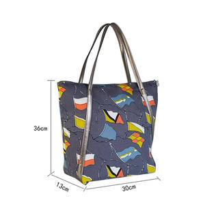 ซุปเปอร์มาร์เก็ตขนาดใหญ่เป็นมิตรกับสิ่งแวดล้อมของชํานํากลับมาใช้ใหม่ถุงช้อปปิ้งโพลีเอสเตอร์รีไซเคิลแบบกําหนดเองพับได้ - Product Image 3