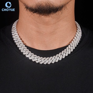 Collar de Cadena Cubana de Moissanita Certificada GRA de 15 mm para Hombre, Chapado en Rodio, Plata 925, Joyería Hiphop Iced Out, ¡Gran Oferta! - Product Image 1