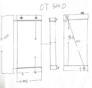 <span class=keywords><strong>Doosan</strong></span> Daewoo Generador Radiador DP222LA 750KW Excavadora DX360 DX380 440211-00788A Radiador de aceite - Product Image 6