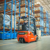 Forklift Elektrik Tipe Duduk dengan Berbagai Pilihan Tiang Angkat 1.6/1.8/2 Ton untuk Gudang, Dermaga, dan Logistik