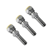 Conector Hembra JIC de 74 Grados, Tipo SE/VT, Estándar EATON, de Acero al Carbono Plateado, para Mangueras Hidráulicas, Nuevo