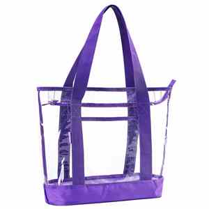 clear Tote <b>Bag</b>,Purse Handle with Zipper for <b>Work</b> Plastic Transparent See Through Women - Product Image 4