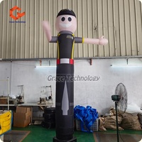 Homme gonflable publicitaire personnalisé, réparateur, 12 pieds de haut, bras qui bougent, pour la publicité des entreprises de construction