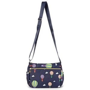 Hot Air Balloon Print Nylon Crossbody Bag Multi-Compartment <b>Adjustable</b> <b>Strap</b> Shoulder Bag Lightweight Waterproof Casual Sling - Product Image 4