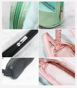 Borsa per Cosmetici Impermeabile FS Dynertek con Cerniera, Design a Pois Personalizzato, per Viaggi, in PVC+PU, Modello PVC-26 - Product Image 2