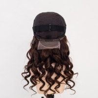 Perruque longue bouclée avec dentelle frontale pour femmes, cheveux brésiliens Remy, texture naturelle douce, résistante à la chaleur