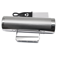 Guiro de 10 pouces en acier inoxydable de 3 pouces de diamètre avec raclette Pua pour la musique de percussion latine