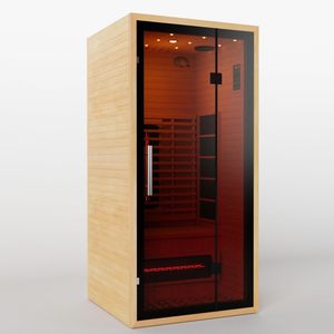 1 persona interior canadiense Hemlock madera mejorado <span class=keywords><strong>WiFi</strong></span> Control Home Spa Saunas bajo EMF <span class=keywords><strong>sauna</strong></span> infrarroja - Product Image 3
