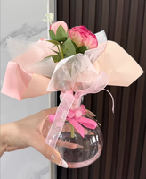 Diffuseur de parfum LANJO de luxe pour la fête des mères, en verre sans plomb, avec fleurs et huiles essentielles, durée de vie de 3 mois, fabriqué en Chine